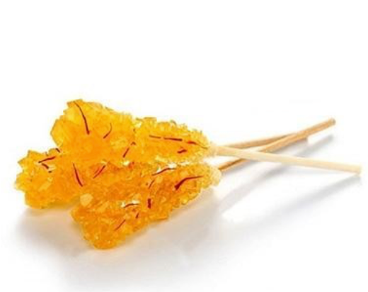 سكر نبات مع زعفران